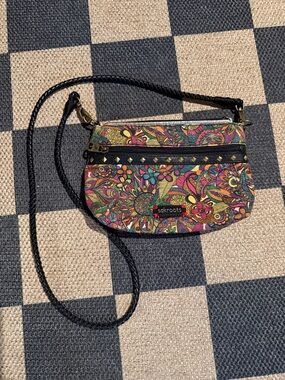 Sakroots Paisley Floral Crossbody Bag in Pink, Yellow, Green, Blue